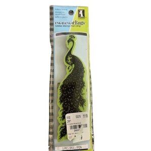 Inkadinkado Rubber Stamp Cling Classic Peacock 2053F Crafting Tool